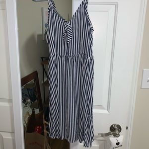 Blue and White striped dress